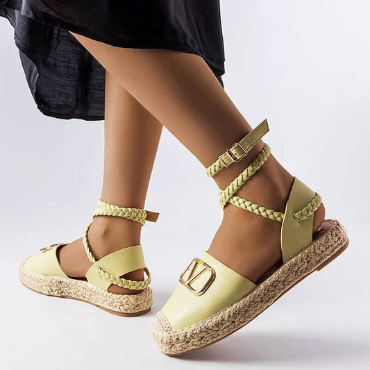 Zielone wiązane espadryle Parent - Solea