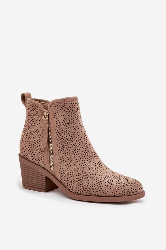Botki Model S.Barski HY52-538 Beige - Step in style