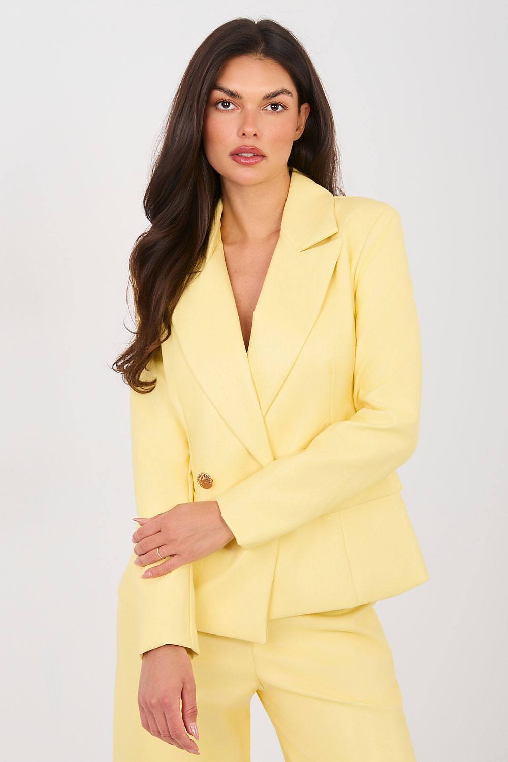 Marynarka Model IT-MA-FL10092.15 Light Yellow - Italy Moda