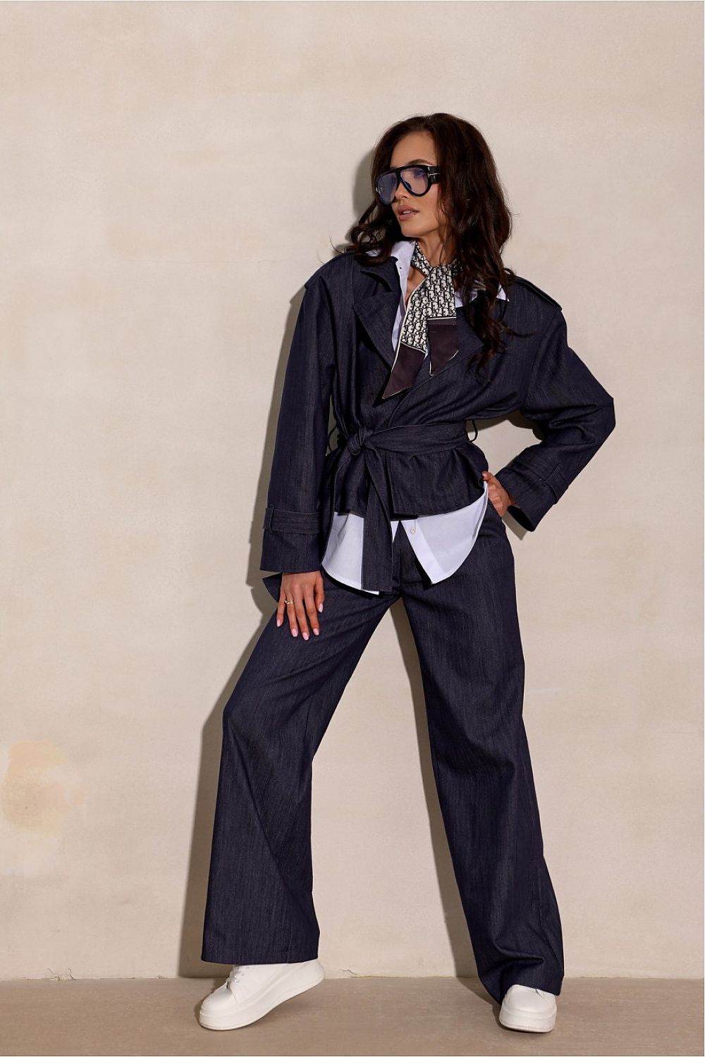 Spodnie Damskie Model Zinnia SPD0050 J09 Navy - Roco Fashion
