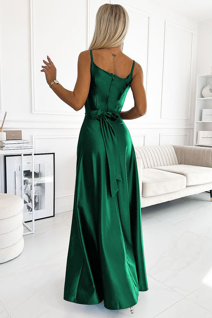  Sukienka Model Juliet 512-1 Bottle Green - Numoco 