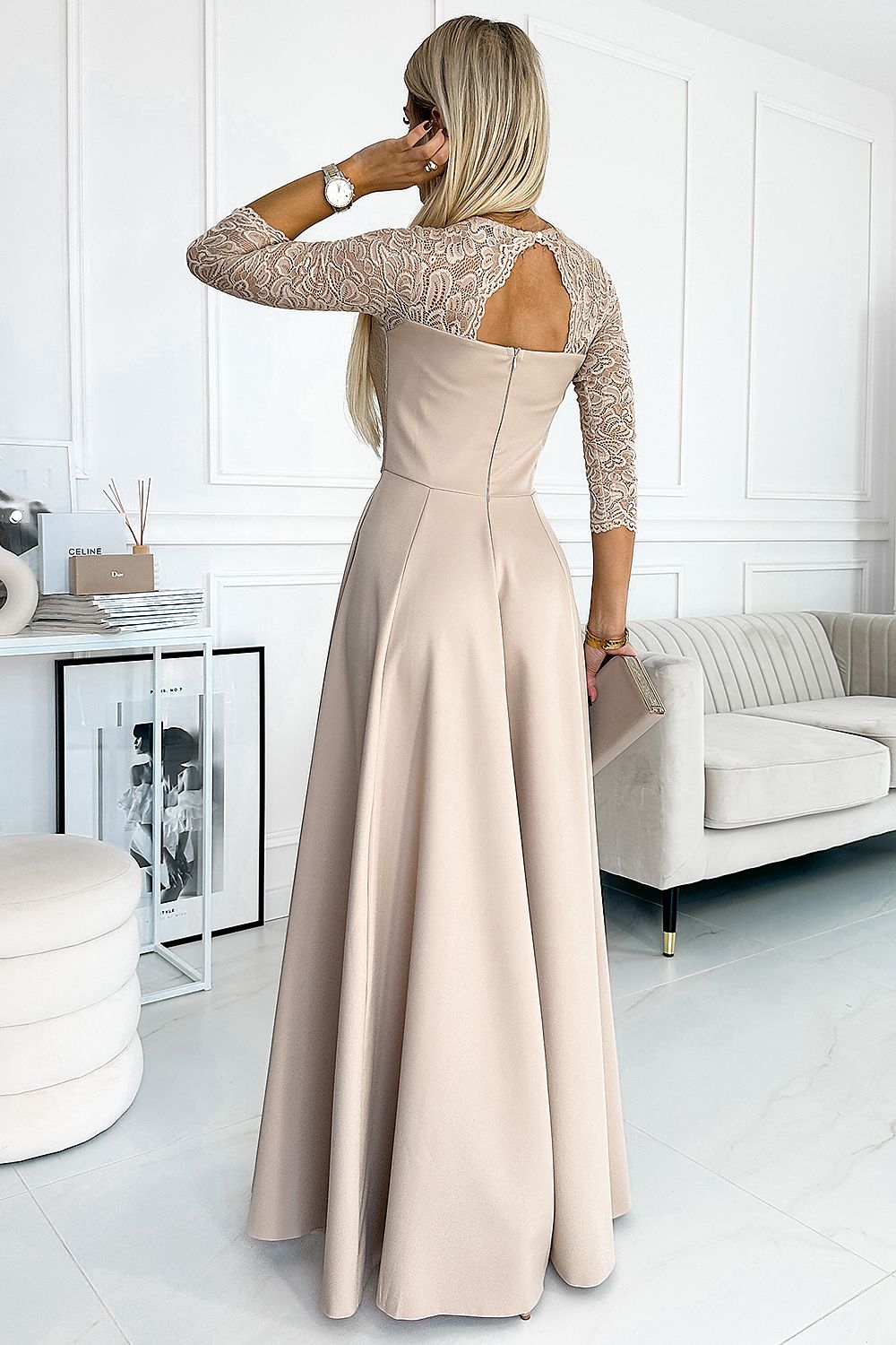  Sukienka Model Amber 309-10 Beige - Numoco 