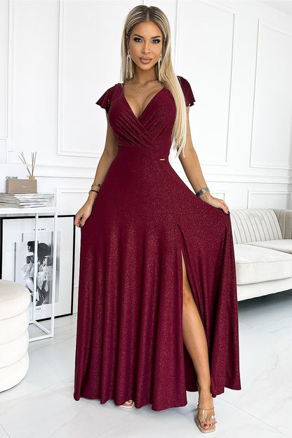  Sukienka Model Crystal 411-8 Bordo - Numoco 