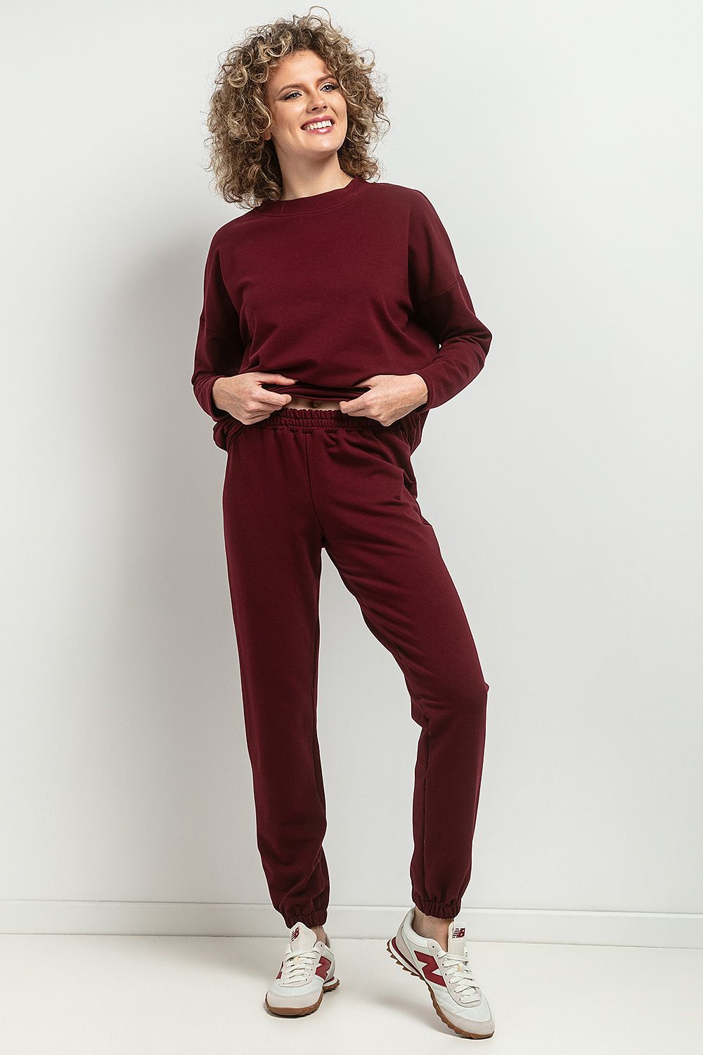   Spodnie Dresowe Model T384/9 Bordo - Tessita 