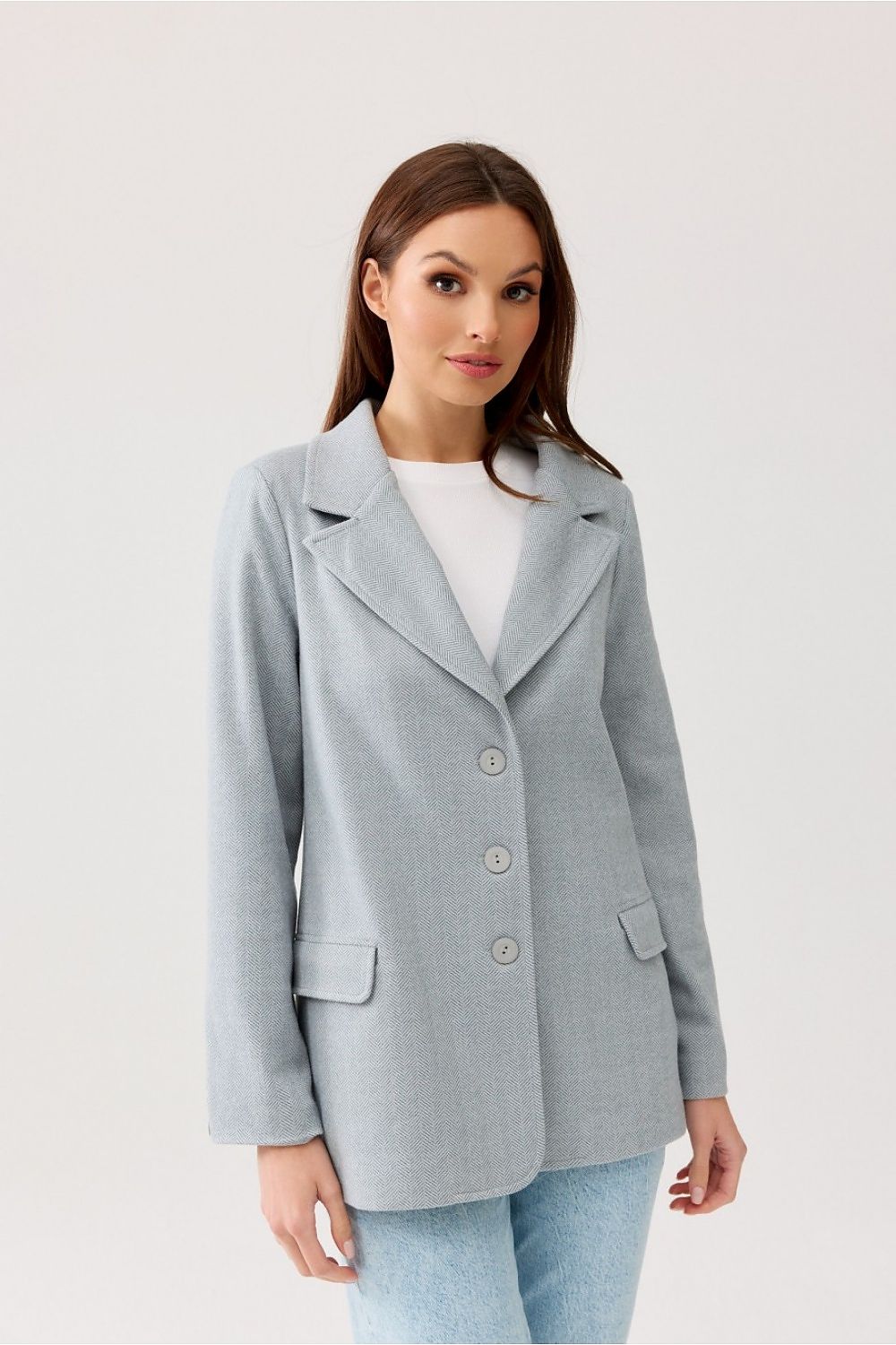   Marynarka Model Freya SZA ZAK0016 Grey - Roco Fashion 