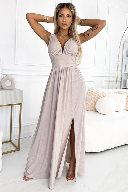  Sukienka Model Susan 490-2 Beige - Numoco 