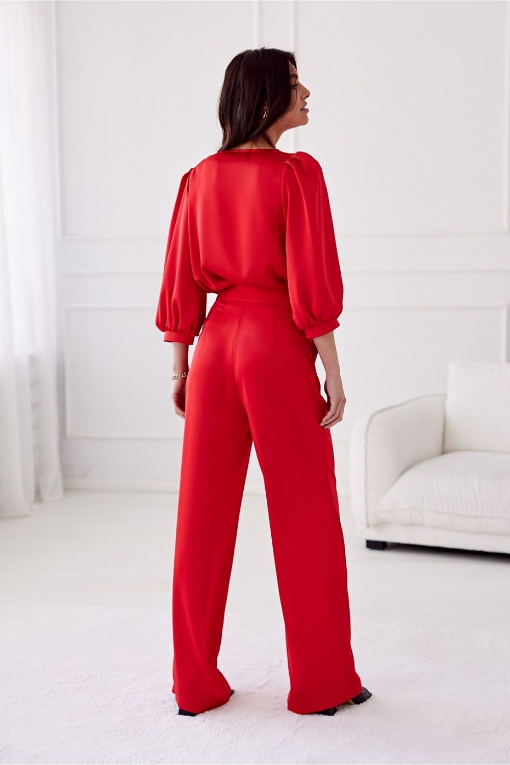   Spodnie Damskie Model Elsa CZE SPD0034 Red - Roco Fashion 