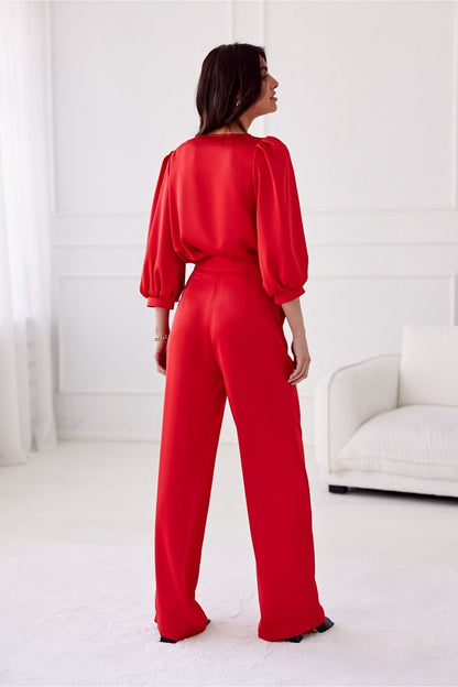   Spodnie Damskie Model Elsa CZE SPD0034 Red - Roco Fashion 