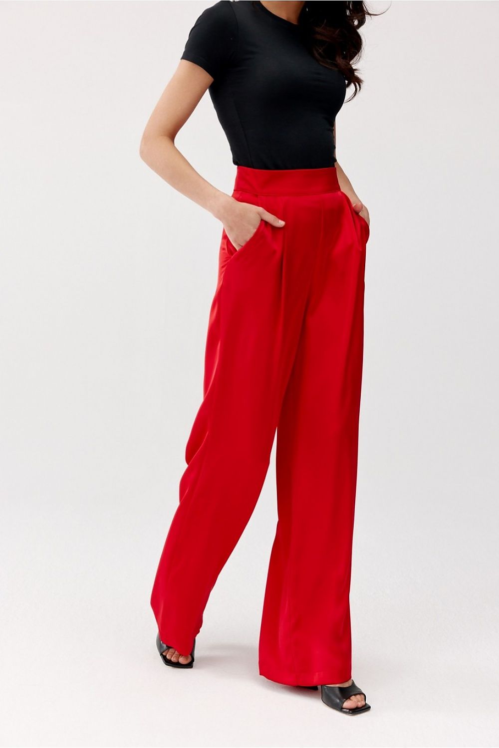   Spodnie Damskie Model Elsa CZE SPD0034 Red - Roco Fashion 