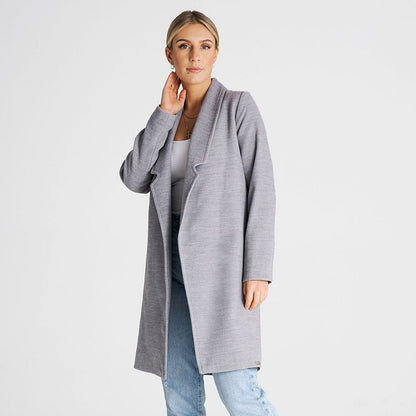   Płaszcz Damski Model M990 Grey - Figl 