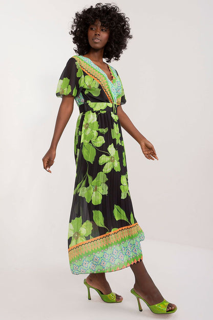  Sukienka Model DHJ-SK-11331-5.19 Black/Green - Italy Moda 