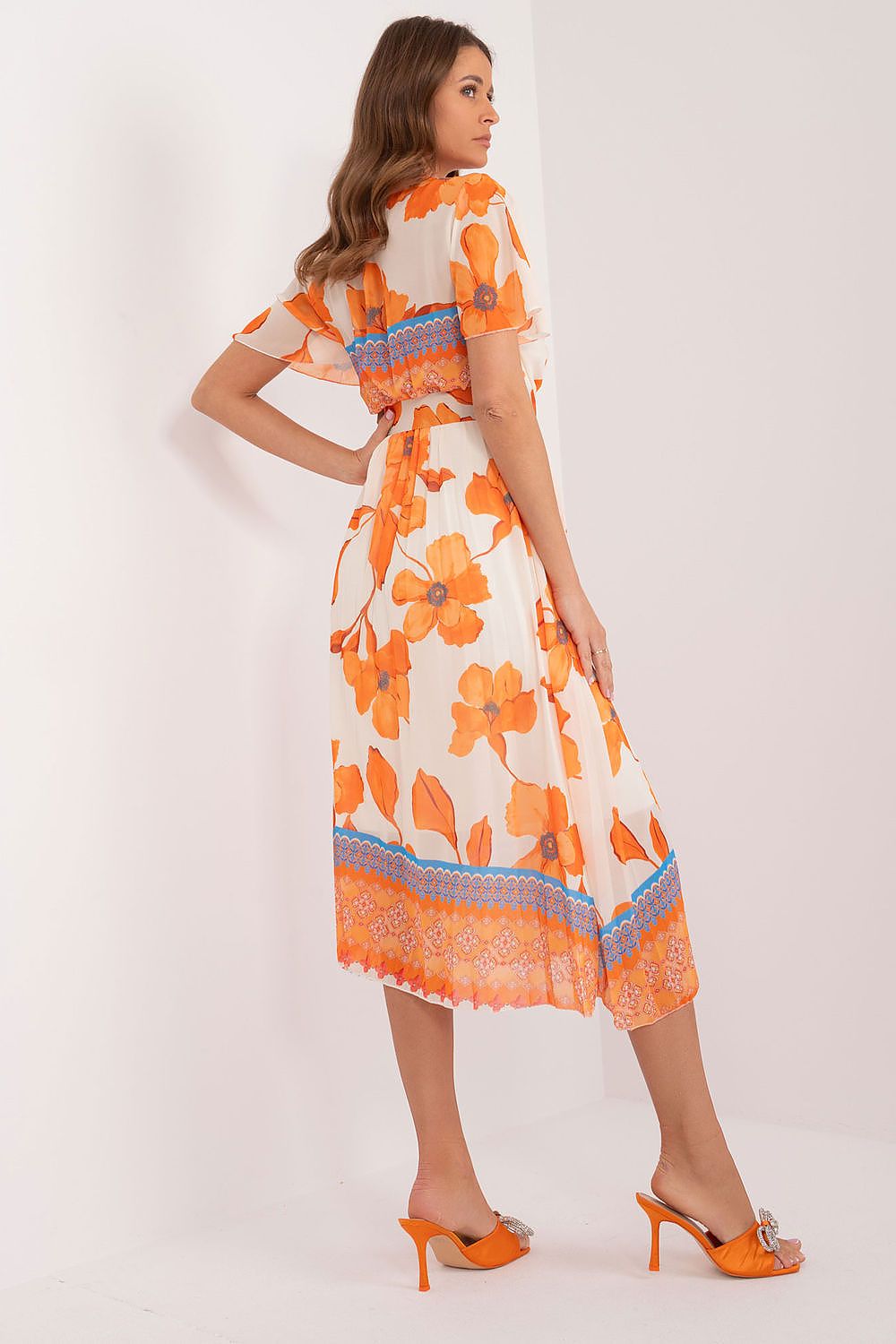  Sukienka Model DHJ-SK-11331-5.19 Orange - Italy Moda 