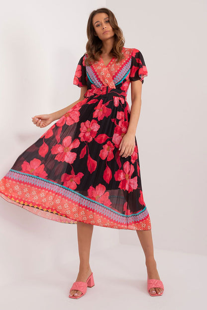  Sukienka Model DHJ-SK-11331-5.19 Black/Red - Italy Moda 