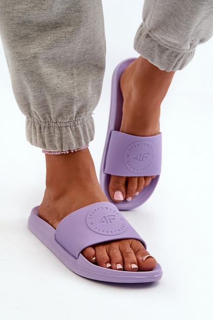  Sandał Klapki Model 4FMM00FFLIF045-52S Fioletowe - Step in style 