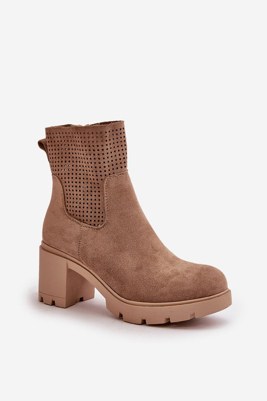   Botki Model Rashmi RMR23108A-18 Beige - Step in style 
