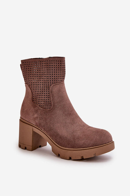   Botki Model Rashmi RMR23108A-18 Brown - Step in style 
