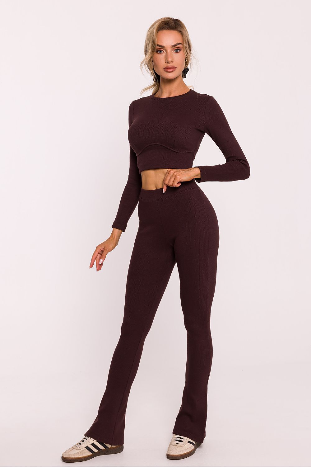   Legginsy Model MOE816 Brown - Moe 