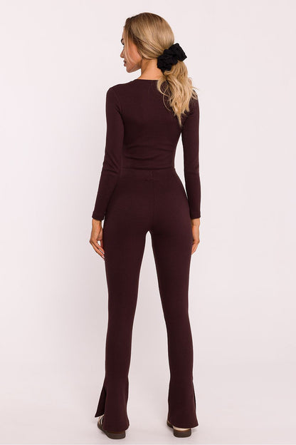  Legginsy Model MOE816 Brown - Moe 