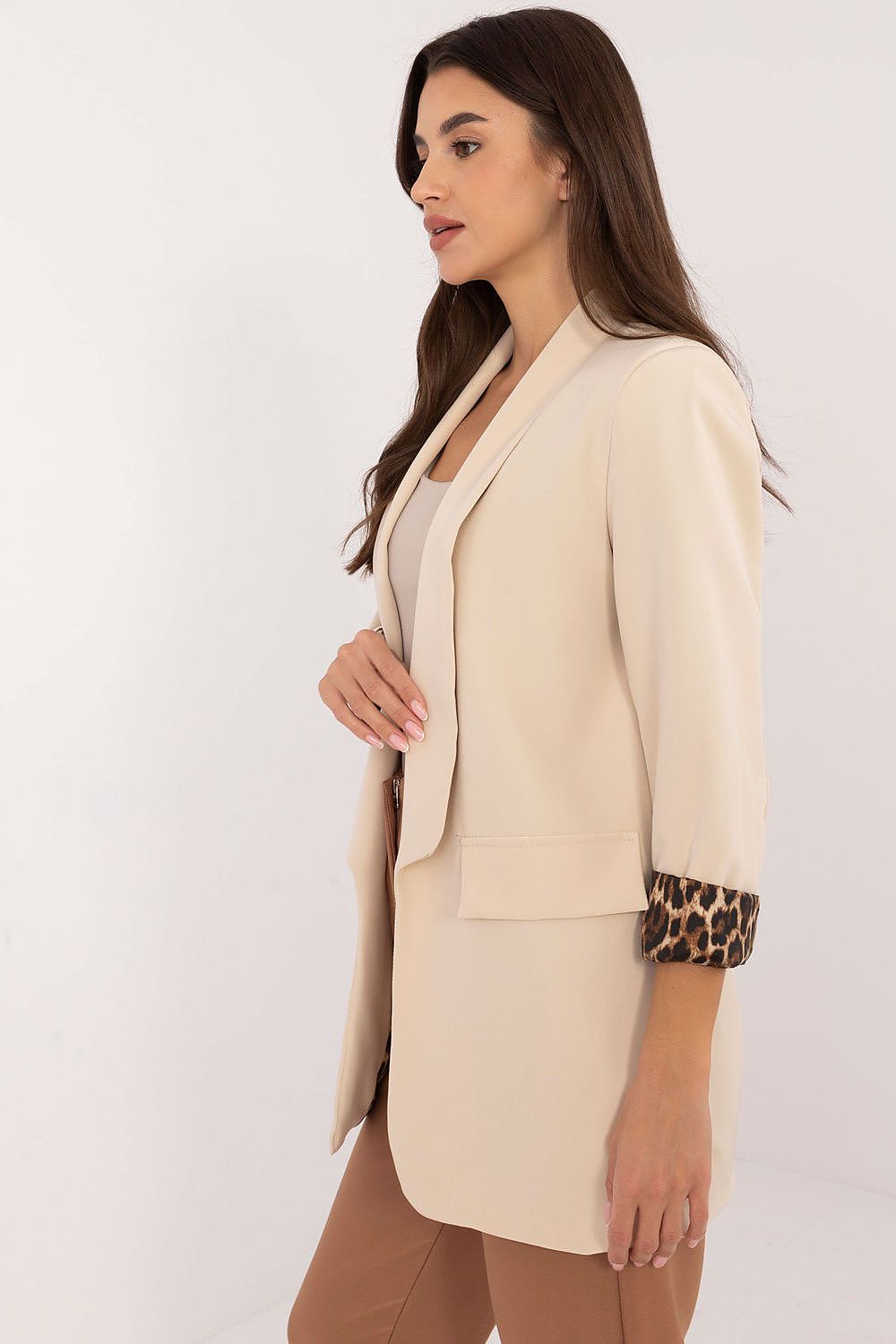   Marynarka Model DHJ-MA-18657-1.86 Light Beige - Italy Moda 