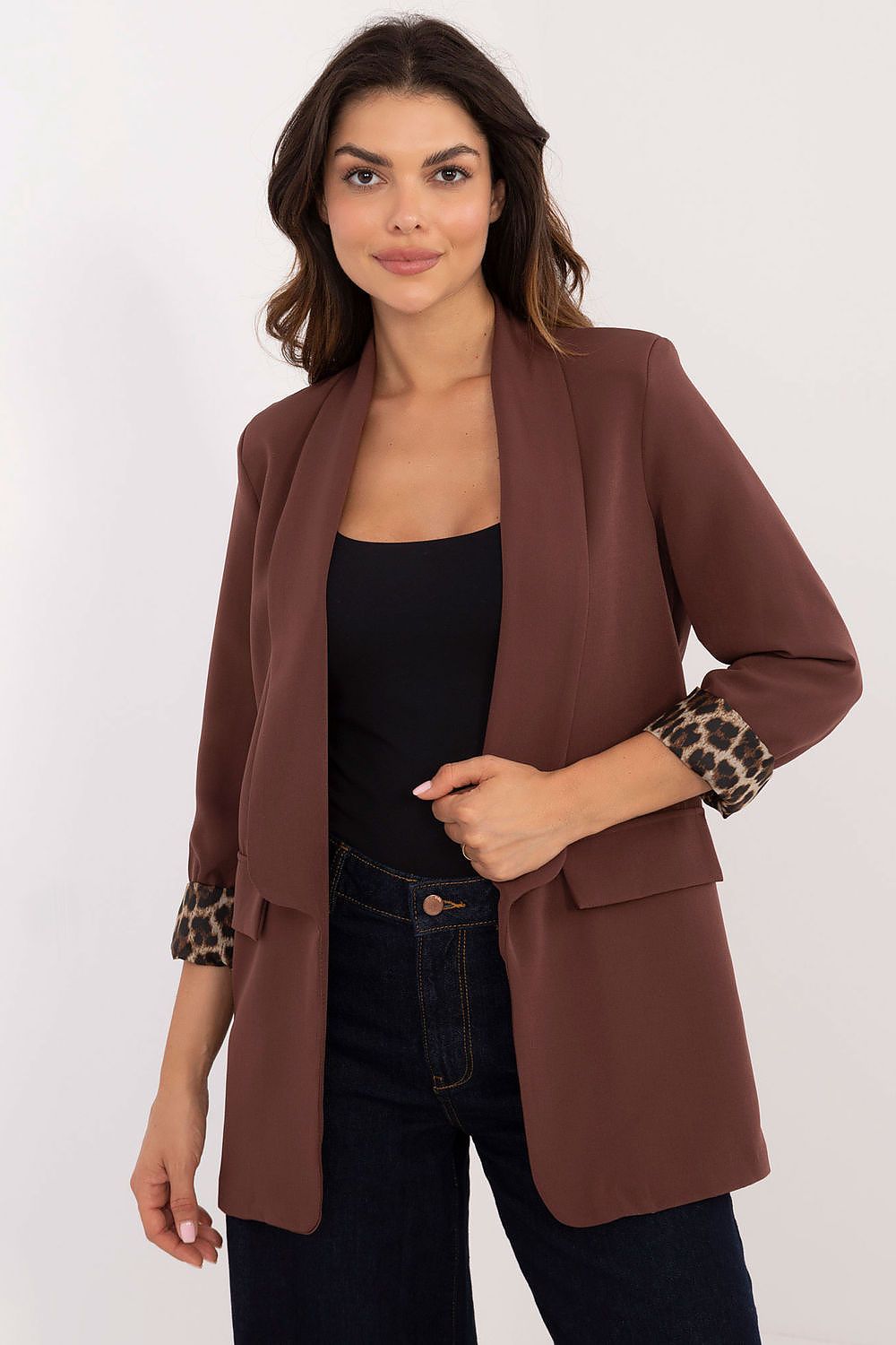   Marynarka Model DHJ-MA-18657-1.86 Brown - Italy Moda 