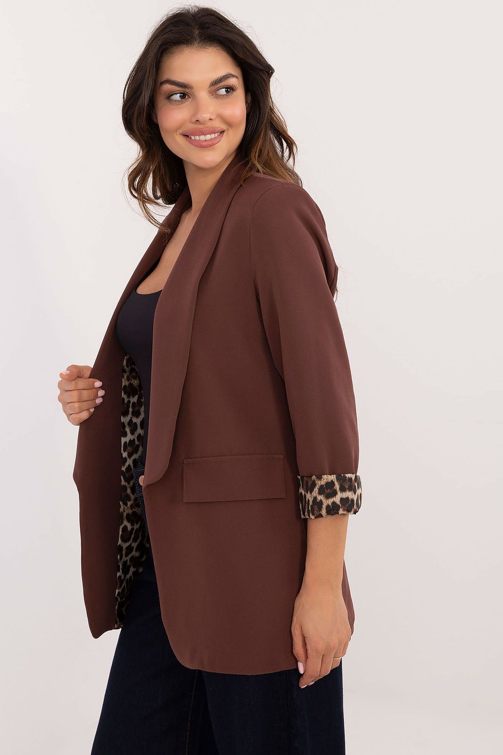   Marynarka Model DHJ-MA-18657-1.86 Brown - Italy Moda 