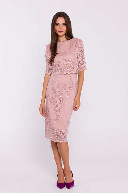  Sukienka Model S379 Powder Pink - Stylove 