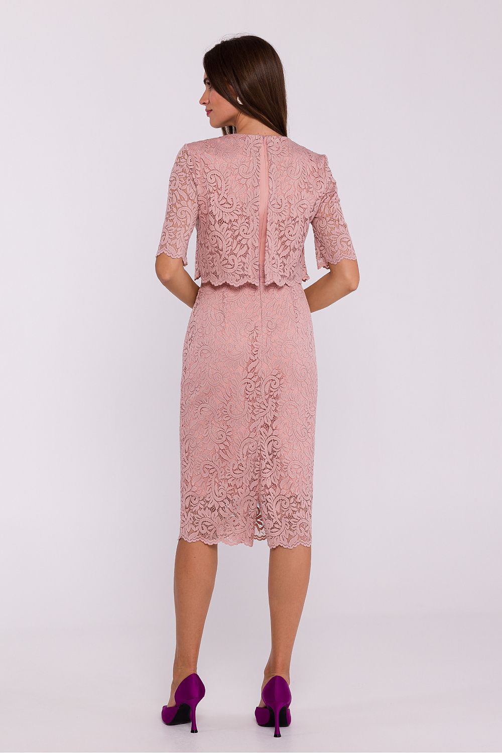  Sukienka Model S379 Powder Pink - Stylove 