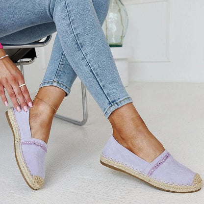   Fioletowe espadryle z cyrkoniami Abia - Solea 