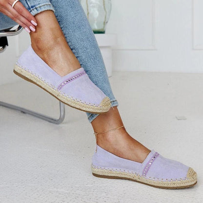   Fioletowe espadryle z cyrkoniami Abia - Solea 