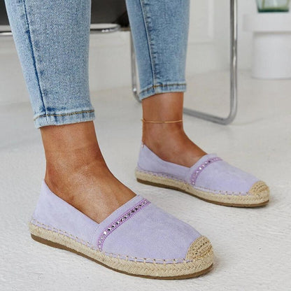   Fioletowe espadryle z cyrkoniami Abia - Solea 