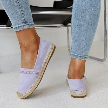   Fioletowe espadryle z cyrkoniami Abia - Solea 