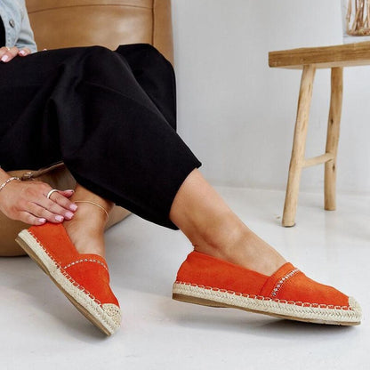   Pomarańczowe espadryle z cyrkoniami Abia - Solea 