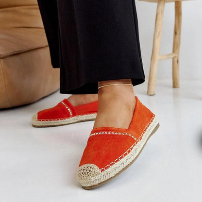   Pomarańczowe espadryle z cyrkoniami Abia - Solea 