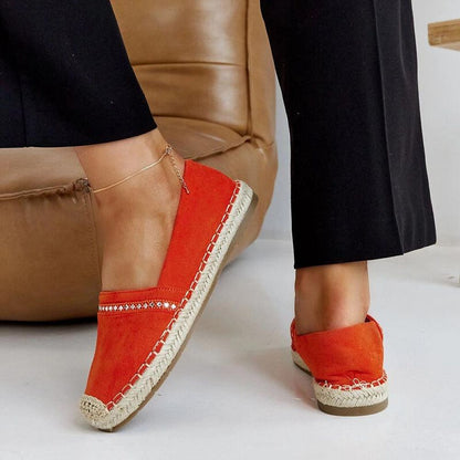   Pomarańczowe espadryle z cyrkoniami Abia - Solea 