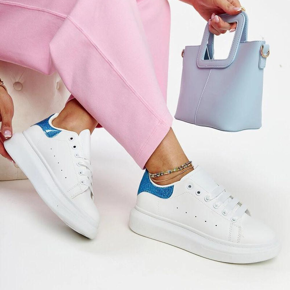   Białe sneakersy eko-skórzane Fatimah - Solea 