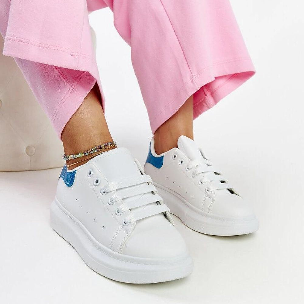   Białe sneakersy eko-skórzane Fatimah - Solea 