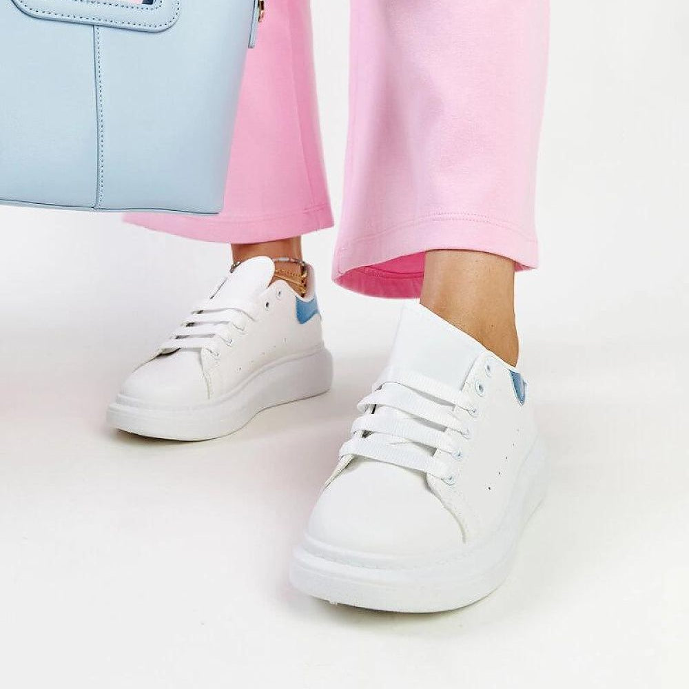   Białe sneakersy eko-skórzane Fatimah - Solea 