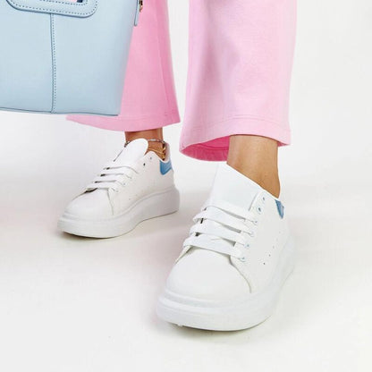   Białe sneakersy eko-skórzane Fatimah - Solea 