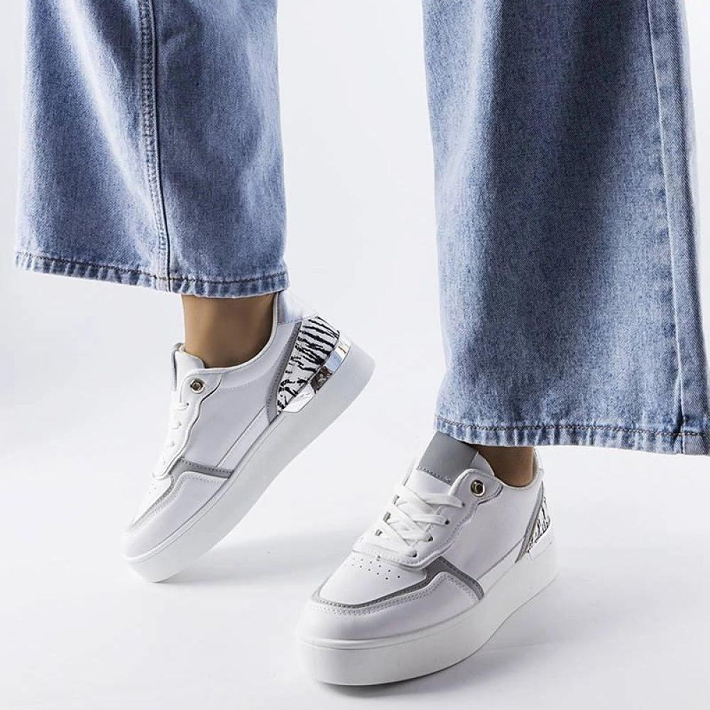   Białe sneakersy na platformie Tooele - Solea 