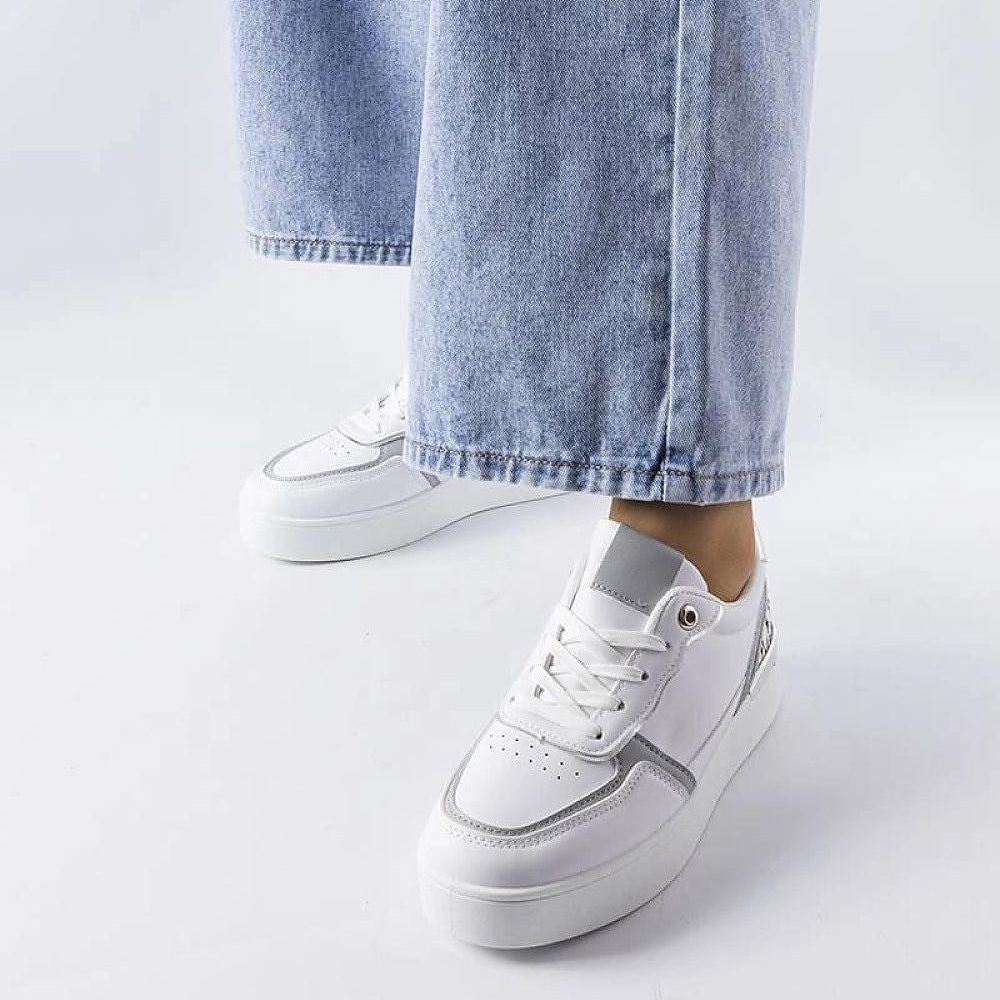   Białe sneakersy na platformie Tooele - Solea 