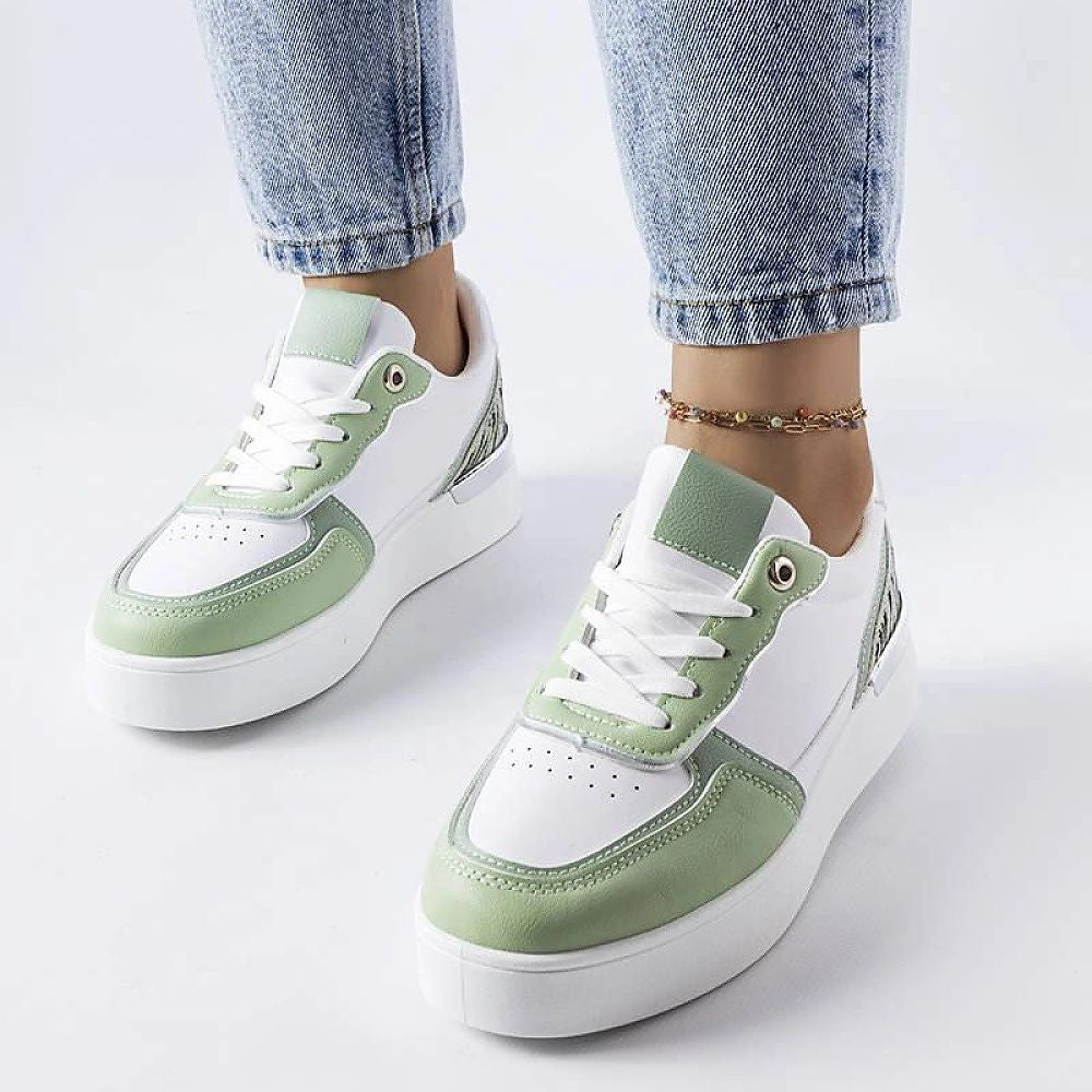   Zielone sneakersy na platformie Tooele - Solea 