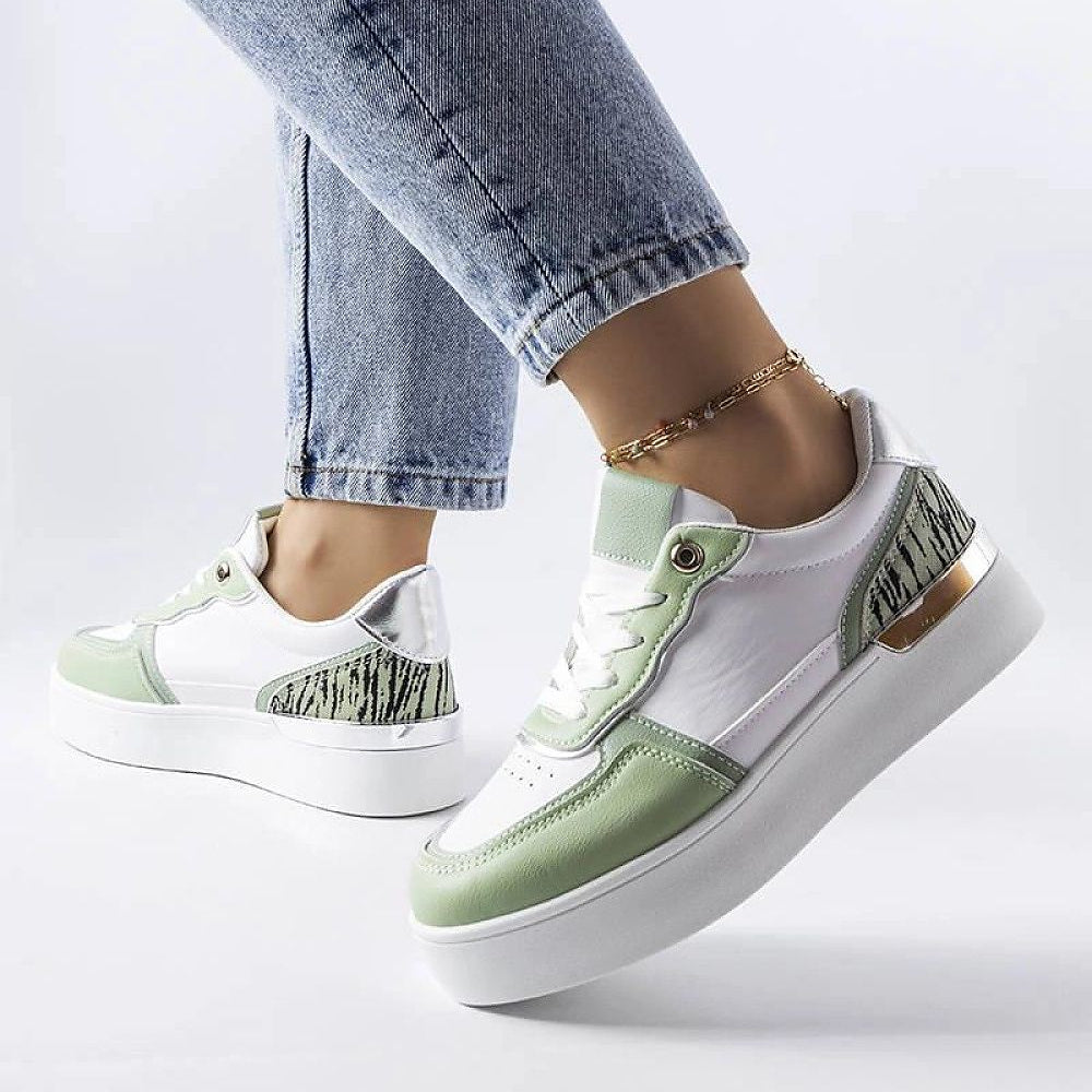   Zielone sneakersy na platformie Tooele - Solea 