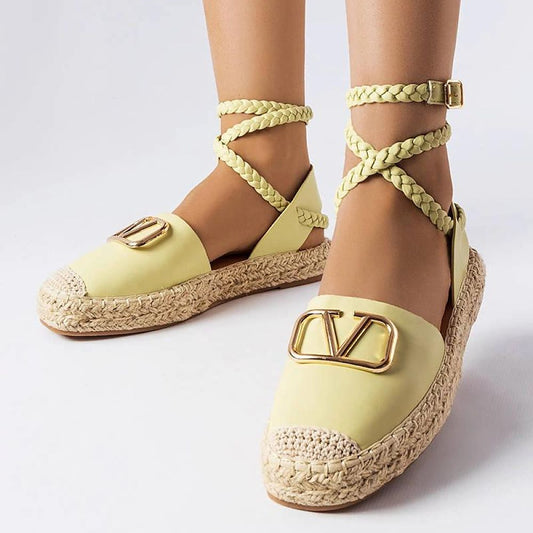   Zielone wiązane espadryle Parent - Solea 