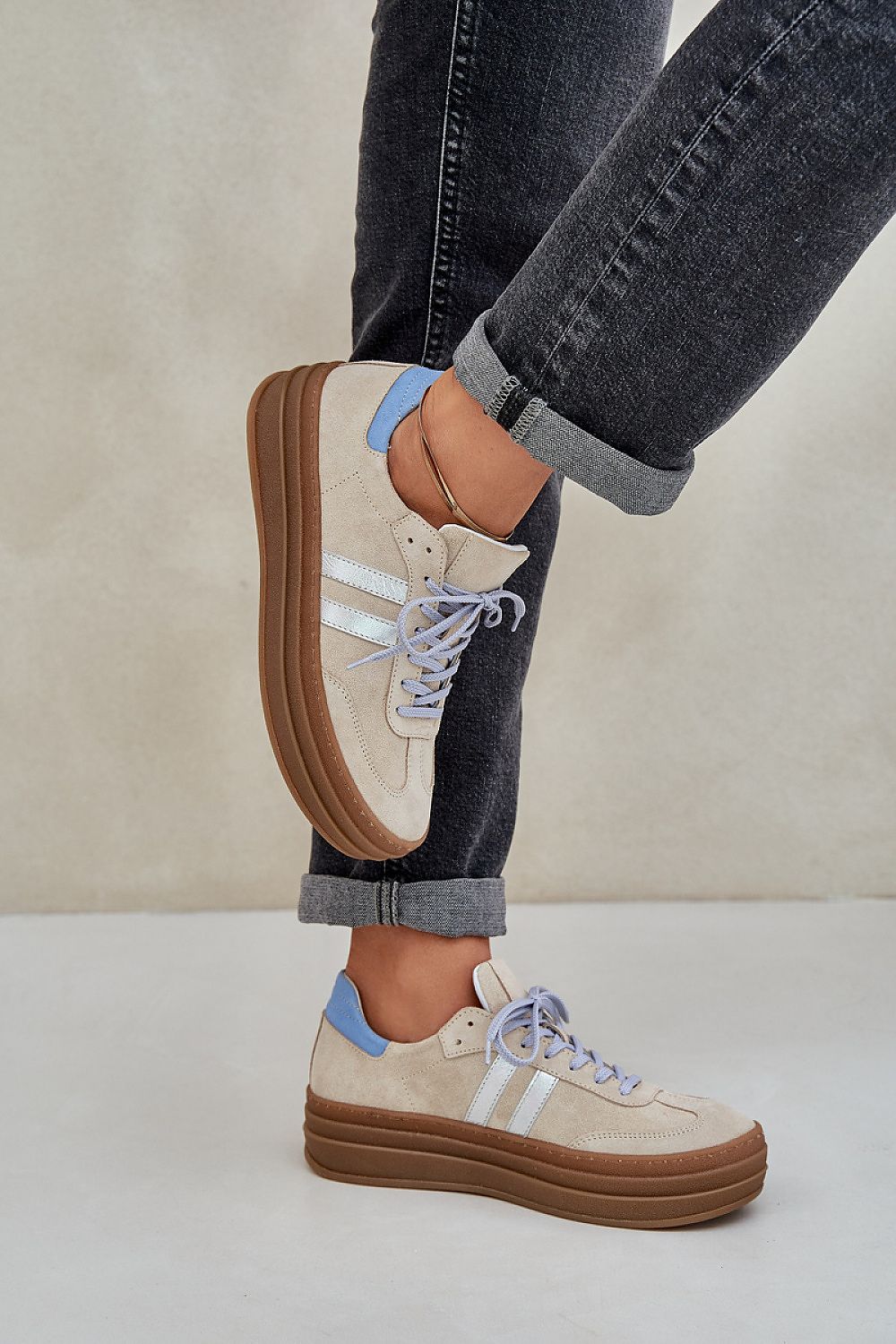   Buty Sportowe Model Zazoo N1068S4 Beige - Step in style 