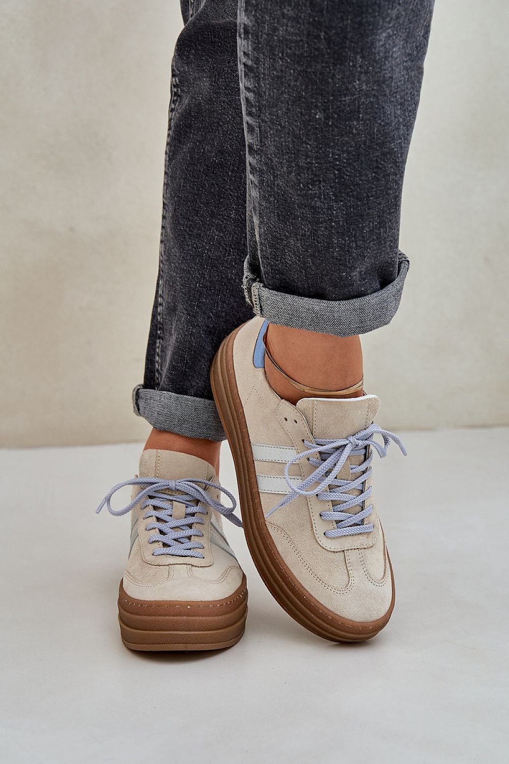   Buty Sportowe Model Zazoo N1068S4 Beige - Step in style 