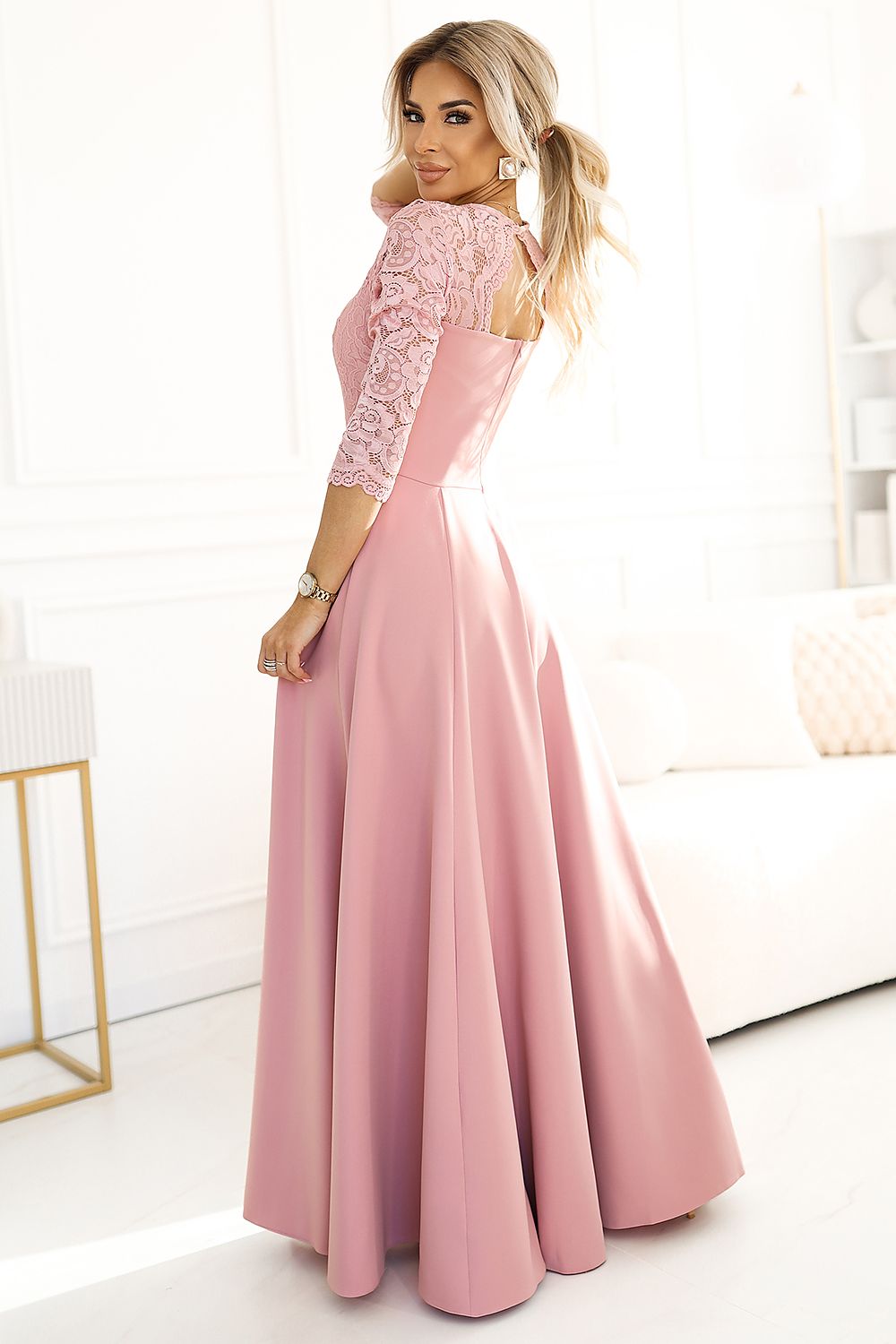  Sukienka Model Amber 309-13 Powder Pink - Numoco 