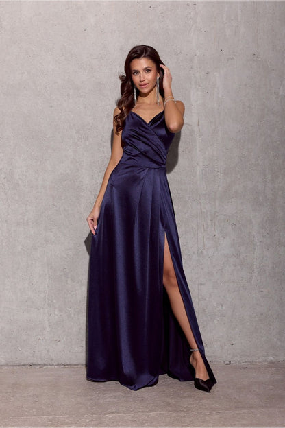  Sukienka Model Salma GRA SUK0462 Navy - Roco Fashion 