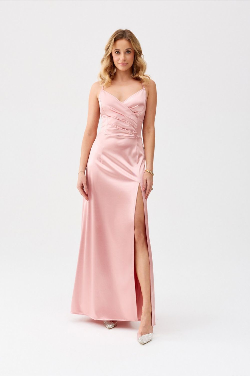  Sukienka Model Alessandra ROZ SUK0460 Pink - Roco Fashion 