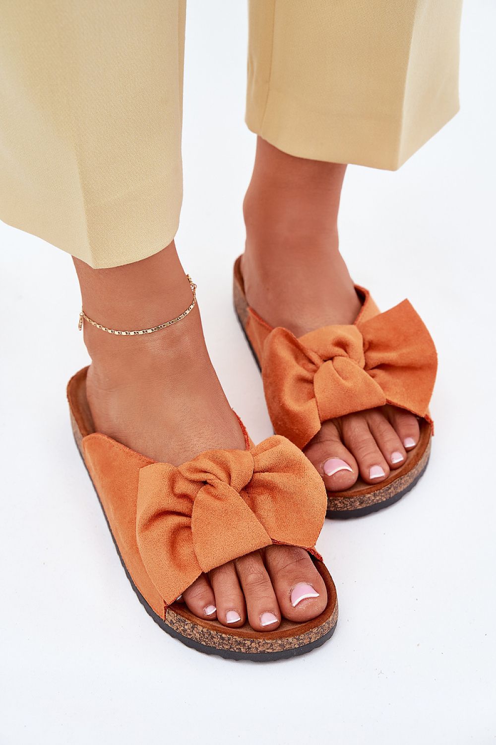  Sandał Klapki Model Seressa WD293 Orange - Step in style 