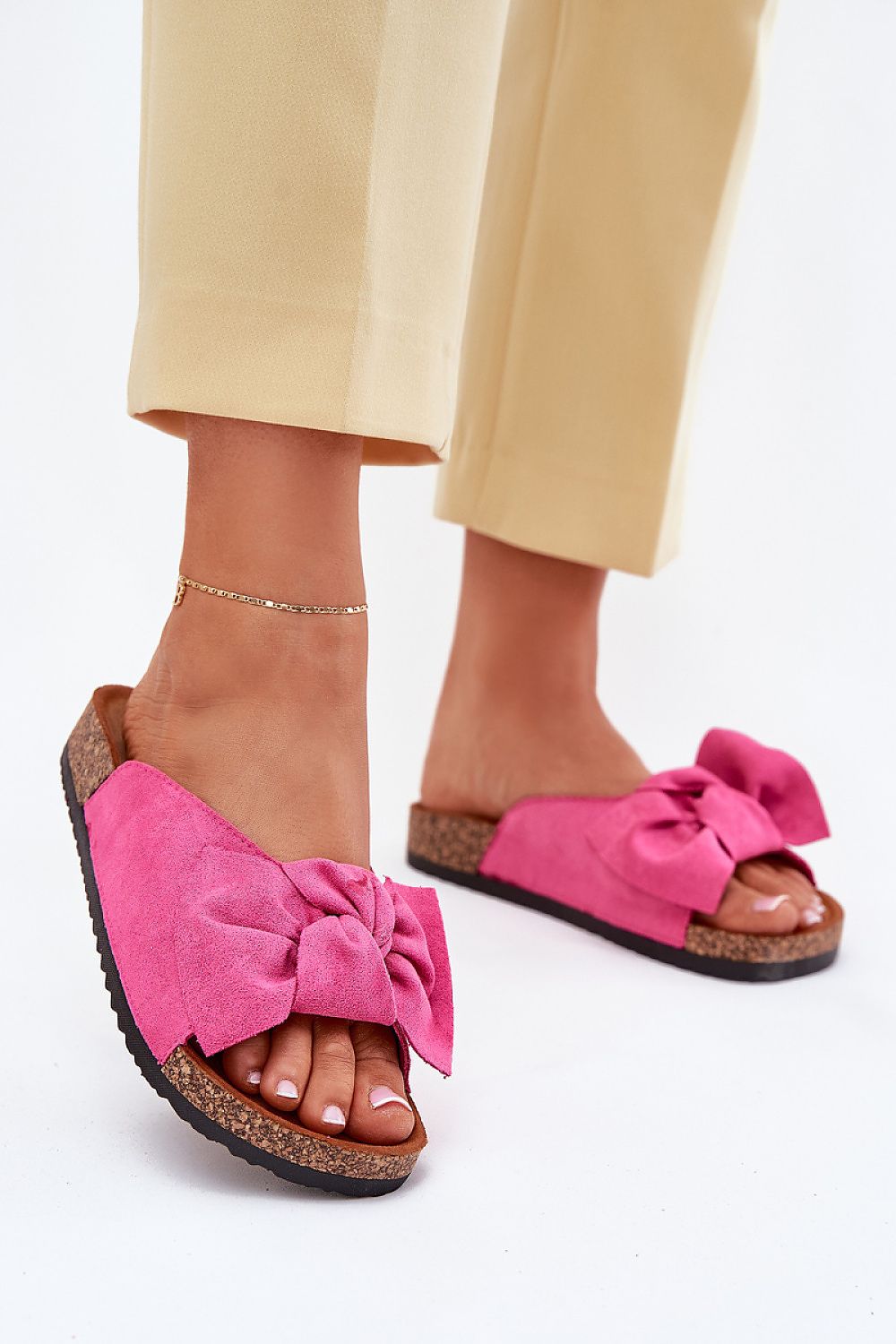  Sandał Klapki Model Seressa WD293 Fuksja - Step in style 